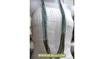 Bcbali Long Braided Necklace Turqouise Fashion Beading